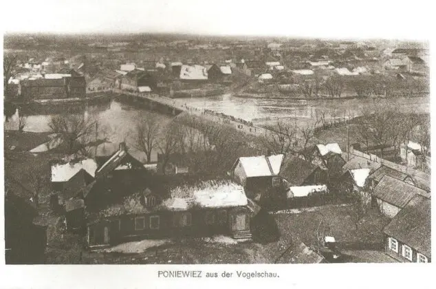 Panevėžys seen from the Red Church tower, 1915